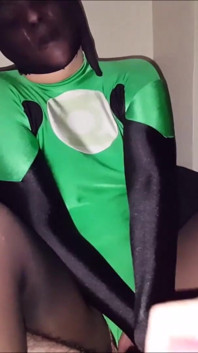 Footjob tanglung hijau Leotard