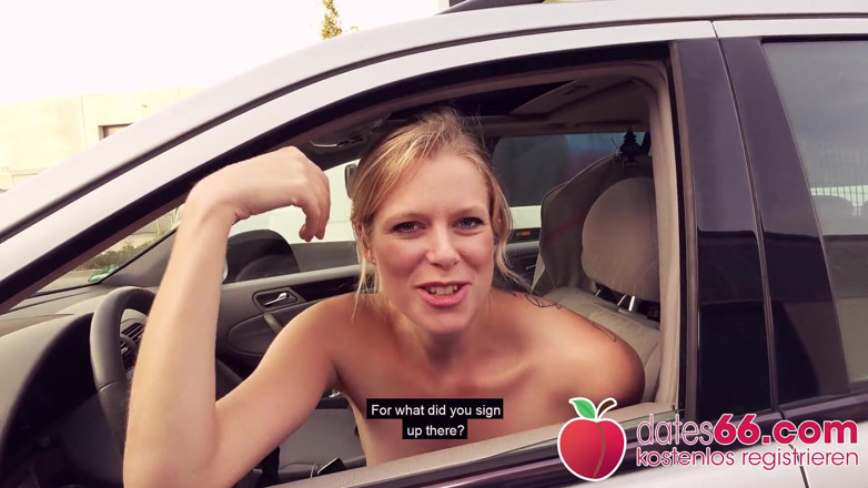 Dates66: Blonde Claudia Swea geneukt in het midden van Berlijn!
