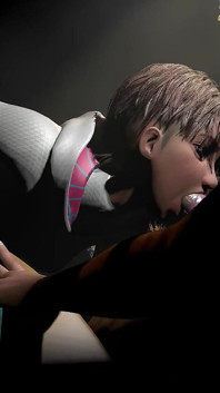 Gwen l’araignée suce une bite