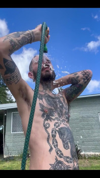 Uploaded Again with a Different Caption: Shower in the Garden. You Need to Comply with the Rules