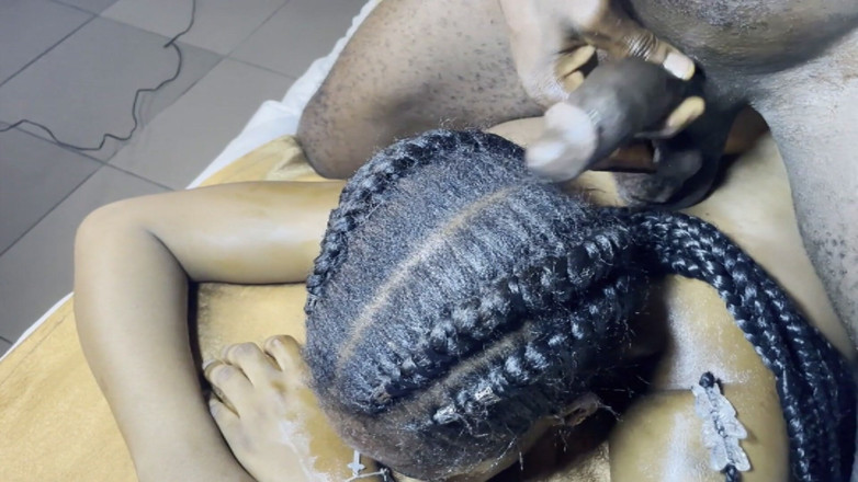 African Beauties: Hair Fetish for Ebony Teen Receiving Cum