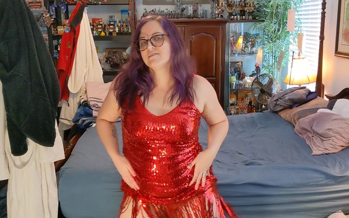 Always Fun No Pants: 빨간 드레스를 입은 발정난 마누라 댄스와 스트립!