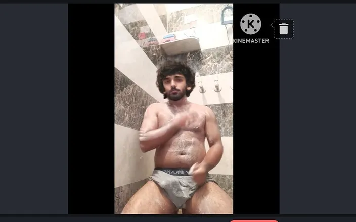 Desi__Panda: Cute Boy Taking Shower and Masturbating Cumshot in Toilet