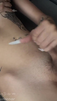 Hot Trans Girl with Big Cock Get Horny While Editing Her New Videos