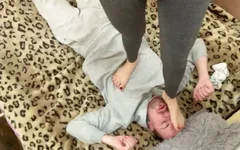 LifeStyle femdom - Amateur home female domination (facesitting in leggings, trampling, spitting) with mistress Kira