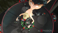 3dxpassion: Sci-fi sex. Žhavá sexy blondýnka je ošukaná v laboratoři. Šukací stroj