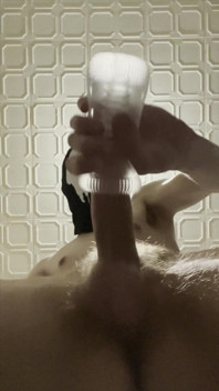 7 Inch (18cm) Hot Cock Owned by a Masked Slim Twink. Flashlight Intense Masturbation, Moaning.