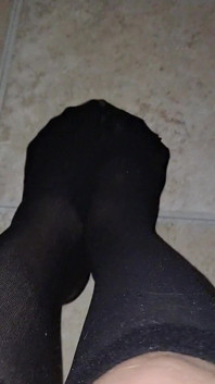 Sexy in Knee High Black Nylons
