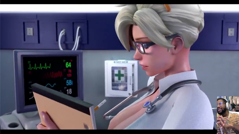 L6RD7BLU3 FUTA: Thicc Milky Mercy futa yarağını D.va amını yediriyor