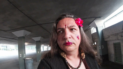 JonasBen: TV Sissy Trap in the Mall Parking Lot Fun in...