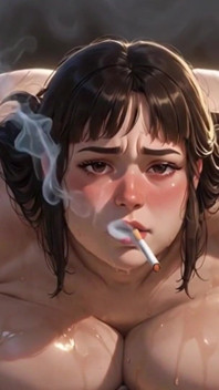 Culona aceitada fumando en la cama - humillado pero cachondo