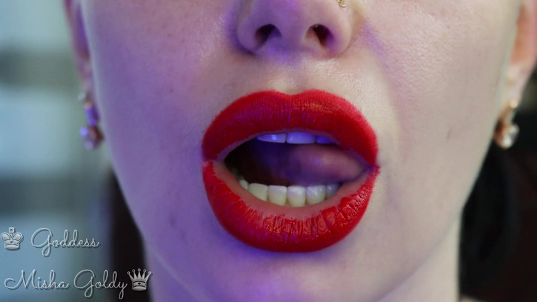 Goddess Misha Goldy: Leche para mi gran seducción roja y gran humo de...