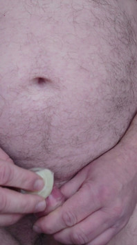 Horny on My Used Condom with Cum From Ice