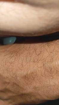 Rough Stepdaddy Tests the New Artificial Balls on His Dick.