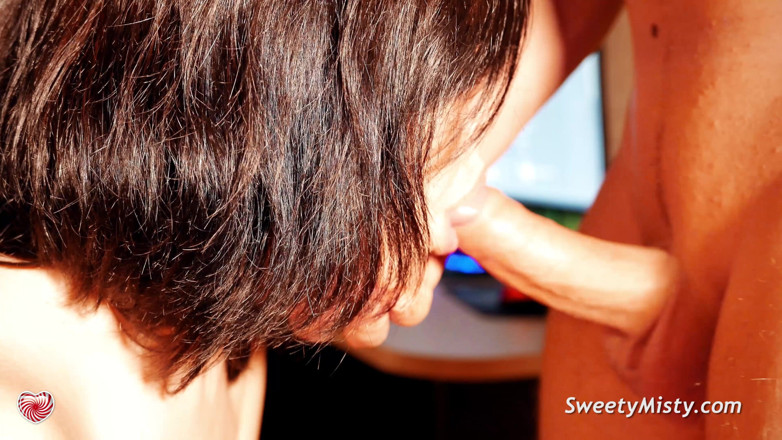 Sweety Misty: Babe sucks dick and rough sex!