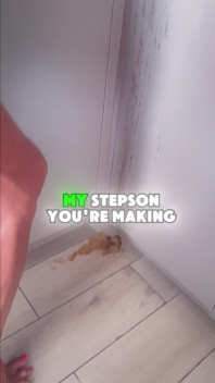 Barbie MILF - Stepson Made a Mess in Kitchen