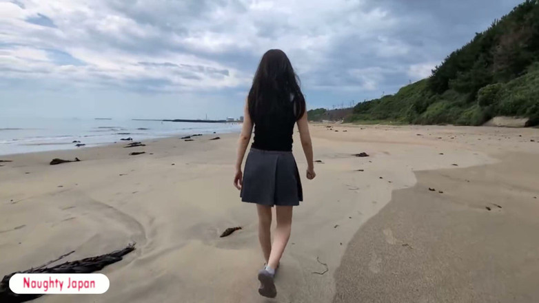 Neon Tenshi: Slender Married Beauty Caught by Her Husband, a Beach Escape...