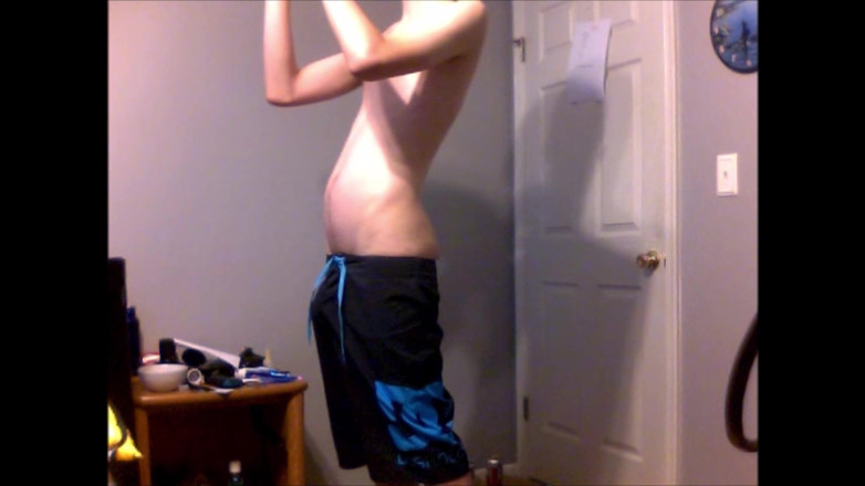 ElementX1018: Young Guy Fills His Stomach with Water