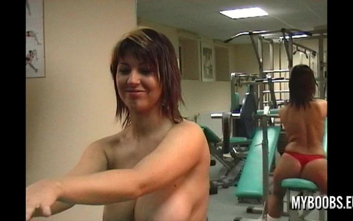 My Boobs: Kora Kryk Hard Exercise at Gym