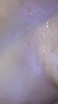 Splattered the body of a little slut with sperm.