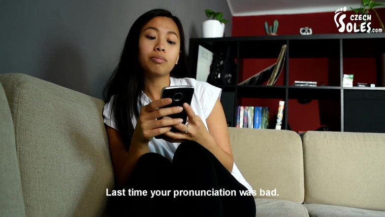 Czech Soles - foot fetish content: Foot worship during Vietnamese language lesson