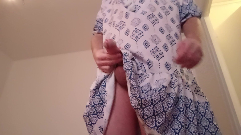 Ed Eden: Blue and White Long Dress