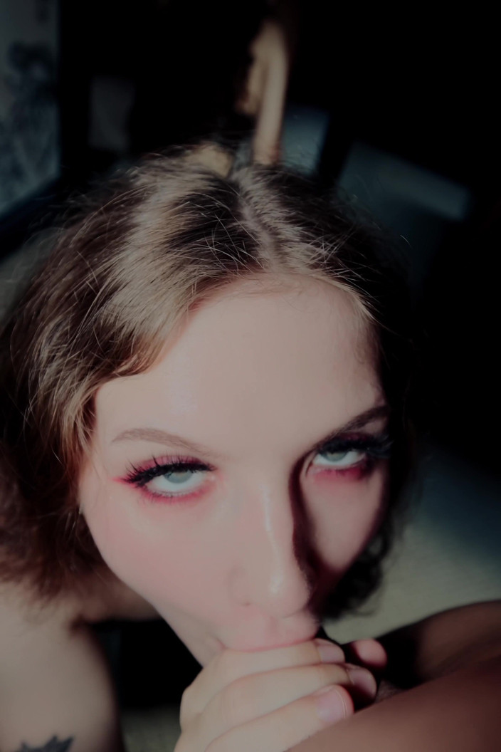 Jacklemore: White Girl Bunny Sucking Dick Mid Photoshoot