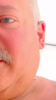 Italian Macho Older Gentleman Wearing a Speedo Puts a Dildo in His Beautiful Hairy Ass