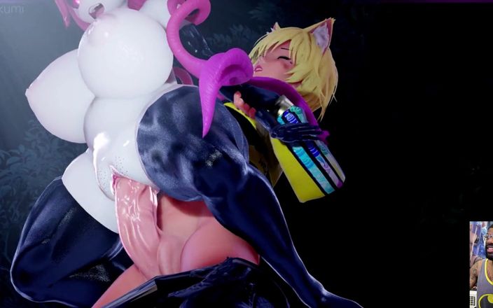 L6RD7BLU3 FUTA: Harde anime futa neukt een kale kut succubus en creampies,...