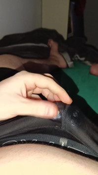 Chubby Boy Cumming in Black Undies