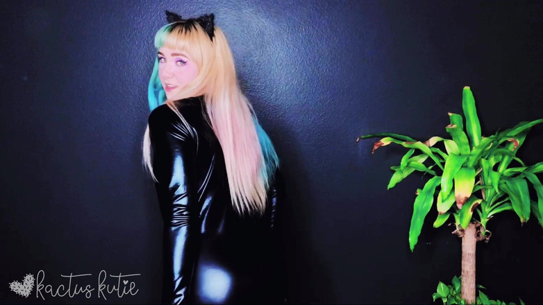 kactus kutie: Catgirl spuści się w jej kocim kombinezonie