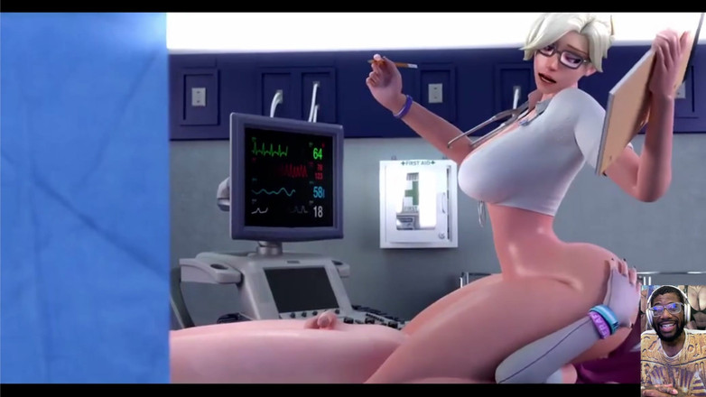 L6RD7BLU3 FUTA: Thicc Milky Mercy は、マンコを食べ出しながらフタのチンポを D.va 搾り取る