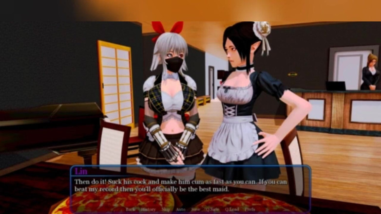 3DXXXTEEN2 Cartoon: Threesome with an elf and a robot. 3D porn cartoon sex