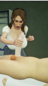 ドクは彼にMedbay 3Dポルノで手コキを与えます