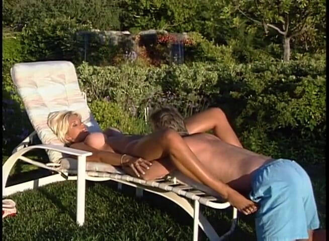 Out Sexxx: A big hard cock for a blonde bitch outdoor