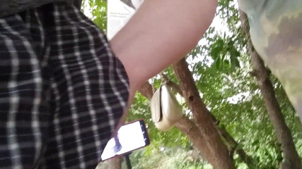 Zona901: Jerking off my cock under the trees after work 3