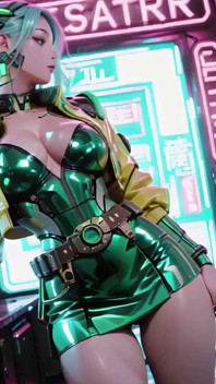 Gadis lapis baja hijau! Valkyrie berambut perak berlutut dan melirik ke belakang, ujung jari menelusuri setelan metalik dinginnya.