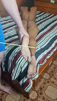 Początkujący Uległy Trening Bastinado