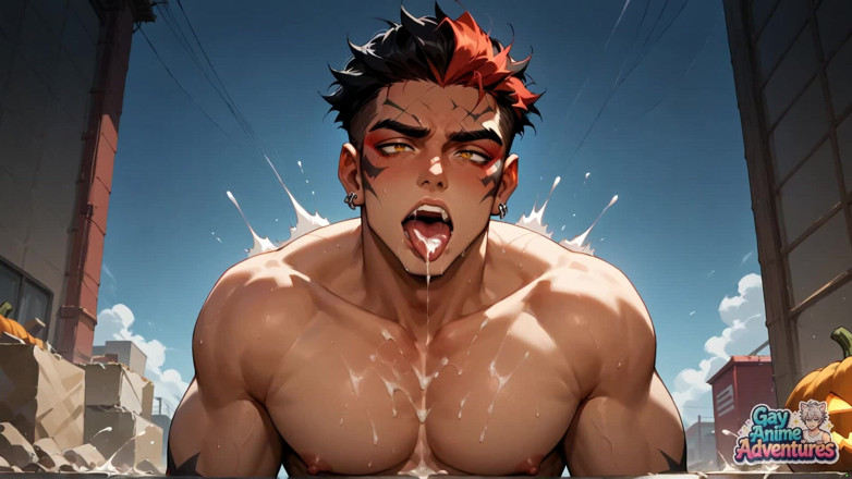Gay Anime Adventures: Punggung labu berpisah: kemuliaan otot gudang