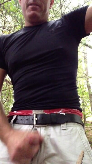 TJenner: Jerking off in the woods and POV cumming