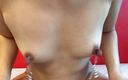 Rice and Bamboo: Asian sub girl plays with nipple clamps