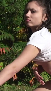 I hunt my cunt - Ukrainian maid Viktoria wanks her perfect pussy in the garden