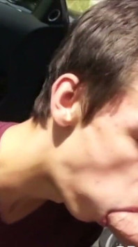 Mature Bouy Fucked by Twink in the Car