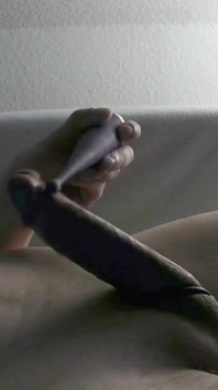 Vibrator Edging with a Lot of Precum