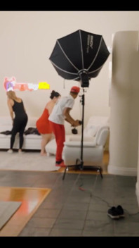 We were wrapping up on set