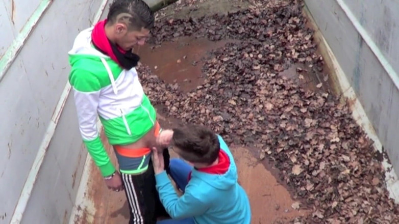 SEX WITH MY BEST FRIEND: Romanyik fucked by his friend bad boy in exhibit