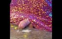 TSLillySophie: TS Lilly Sophie Late Night Wank in Her Pink Glitterdress...