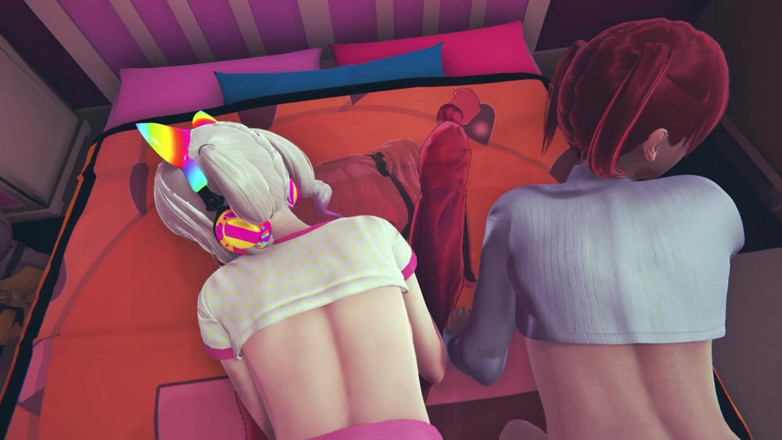 Waifu club 3D: Šukání do zadku dvou hráček