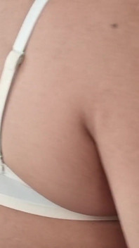 Sexy Transparent Bra, Touching My Tits and Masturbating