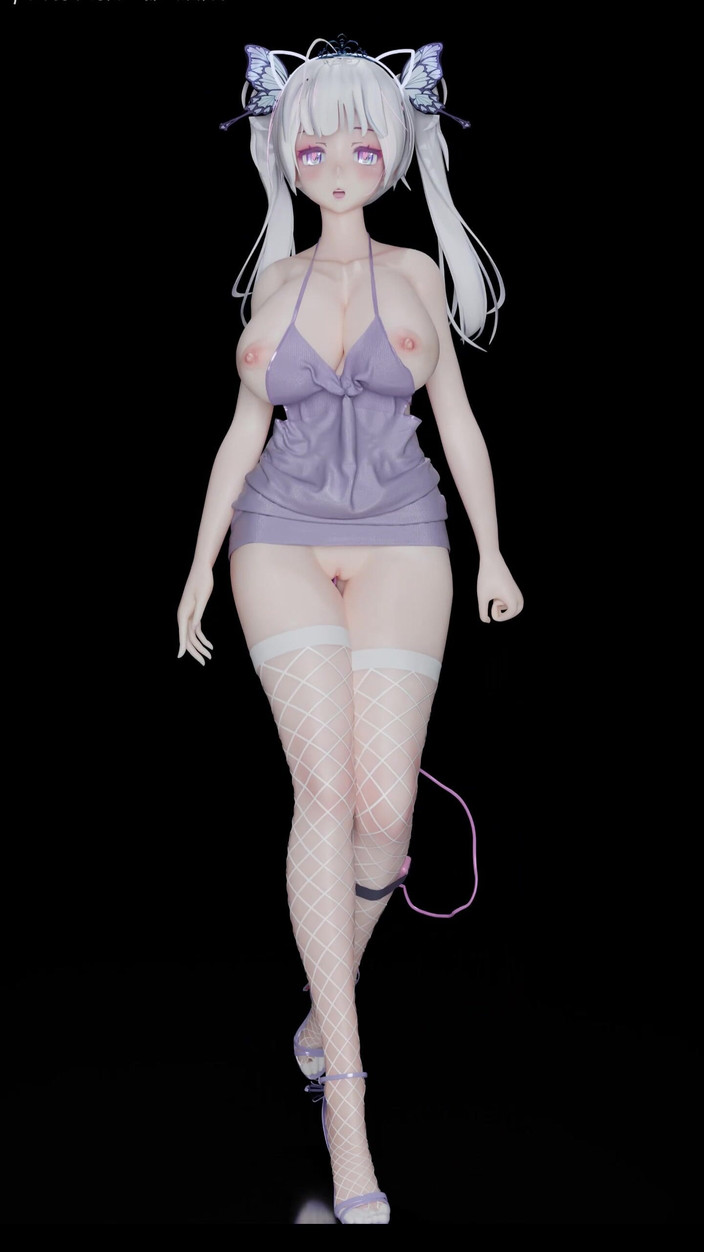 MikuMotion: Exid - meias de arrastão rosa rosa quente; Plugue na bunda;...